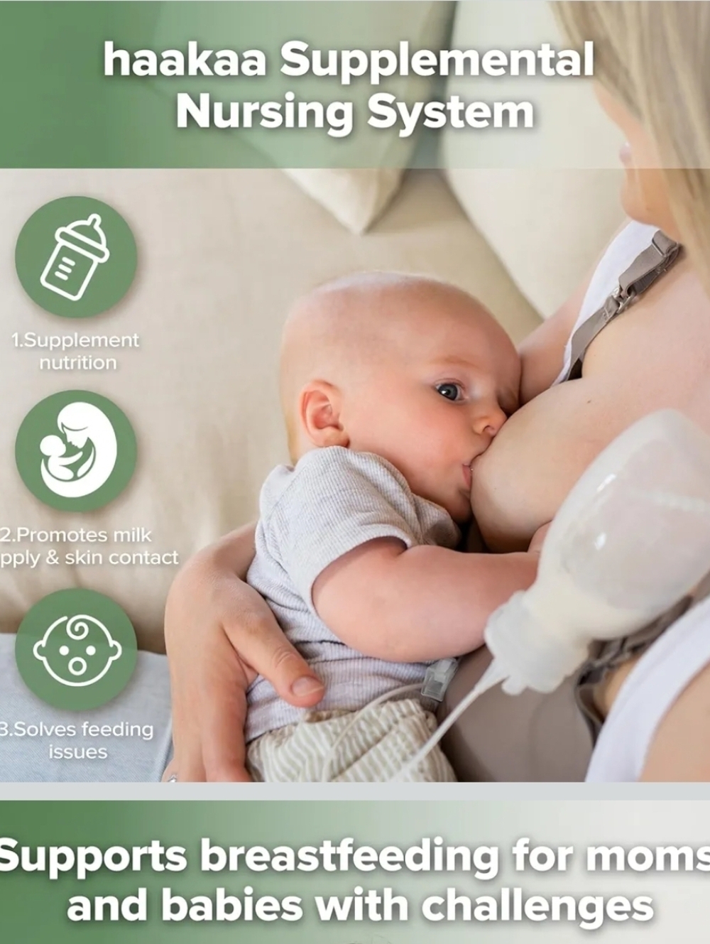 Haakaa Supplemental Feeding Tube & Pouch Set